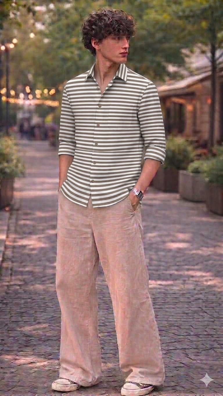 Unstitched Lines Full Sleeves Shirt