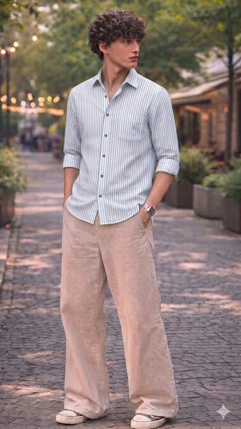 Unstitched Check Lines Full Sleeves Shirt