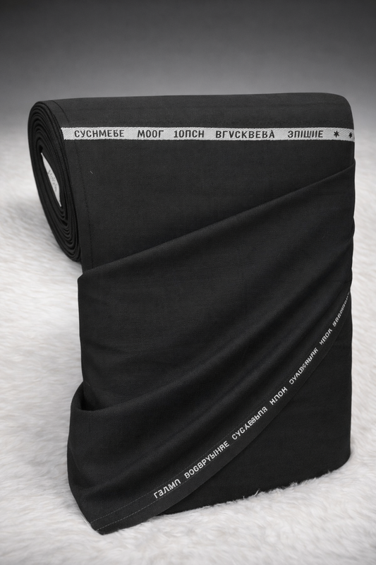Jet Black Unstitched 2 Piece Classic Suiting