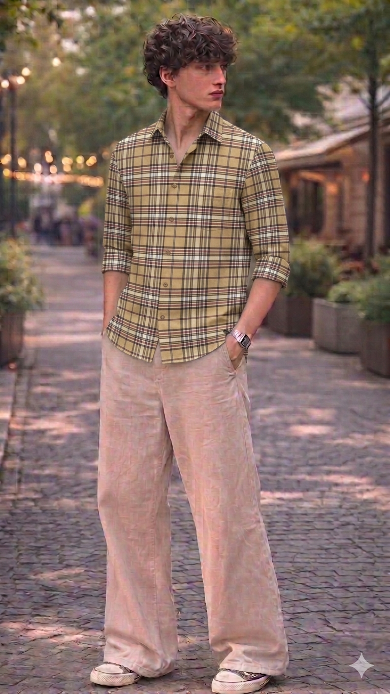 Unstitched Check Full Sleeves Shirt