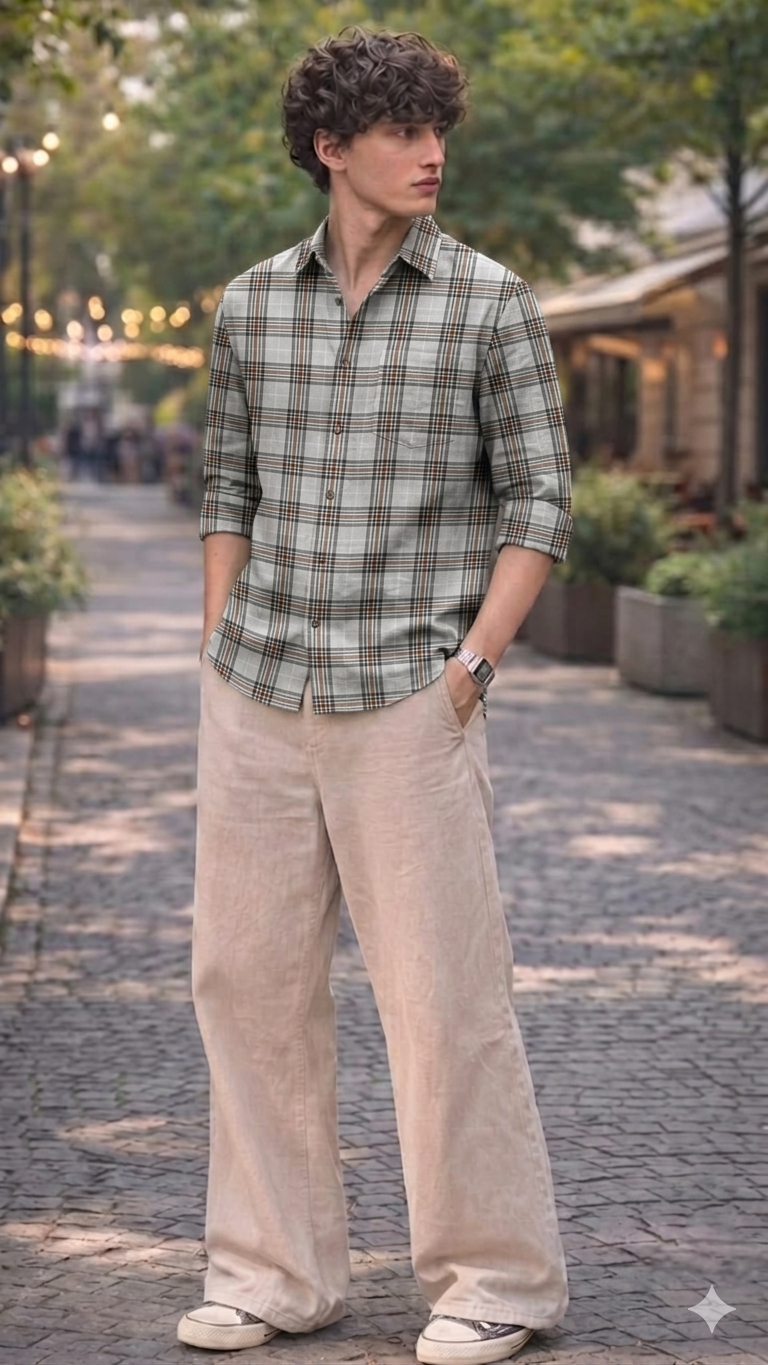 Unstitched Check Full Sleeves Shirt