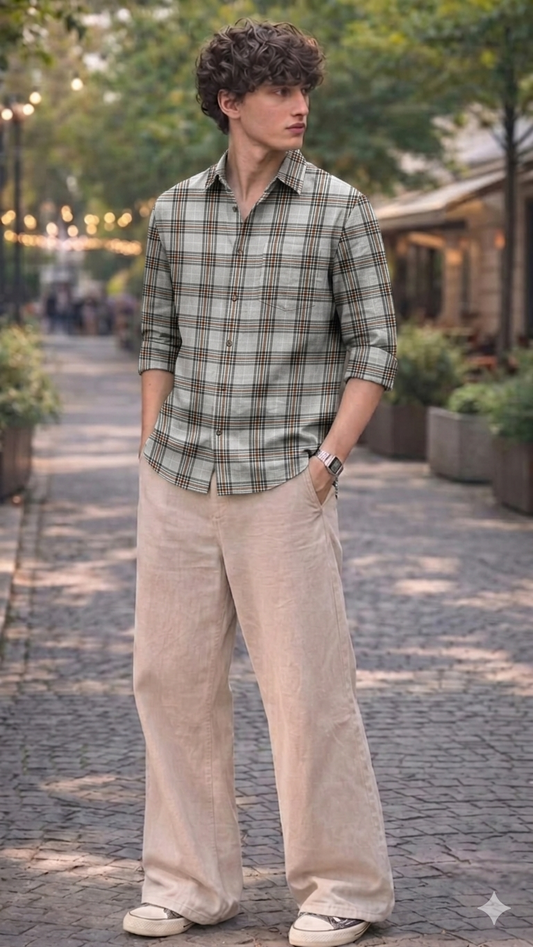 Unstitched Check Full Sleeves Shirt